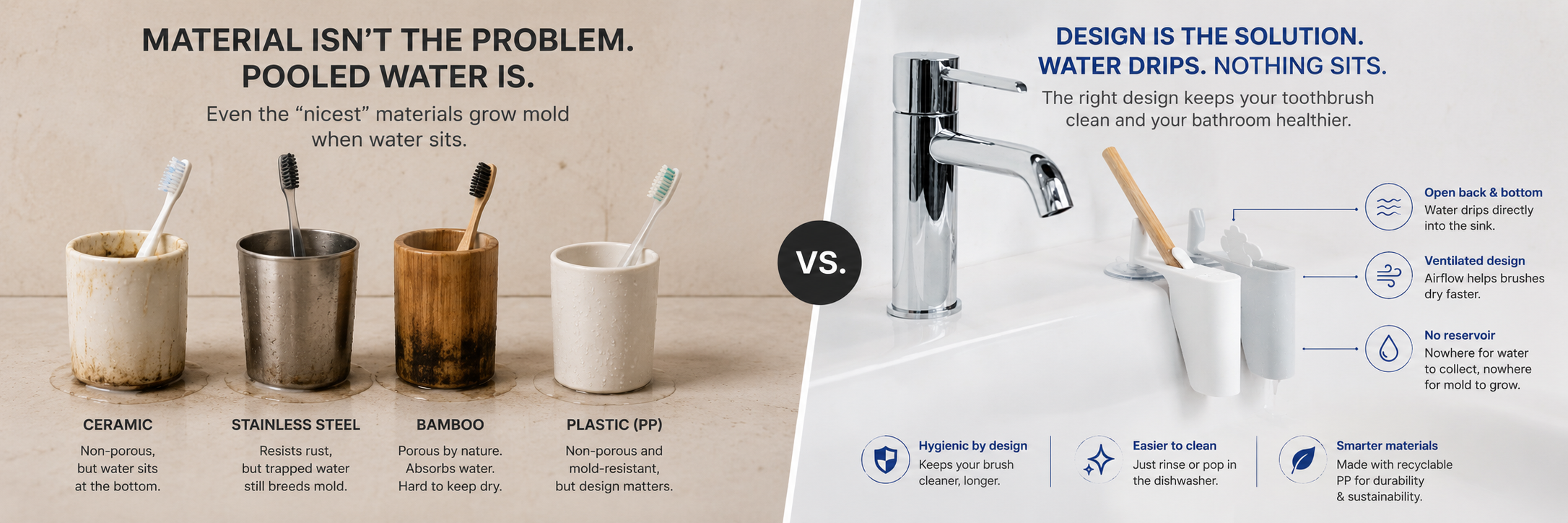 Toothbrush Holder Materials Compared: Does It Actually Matter What It's Made Of?