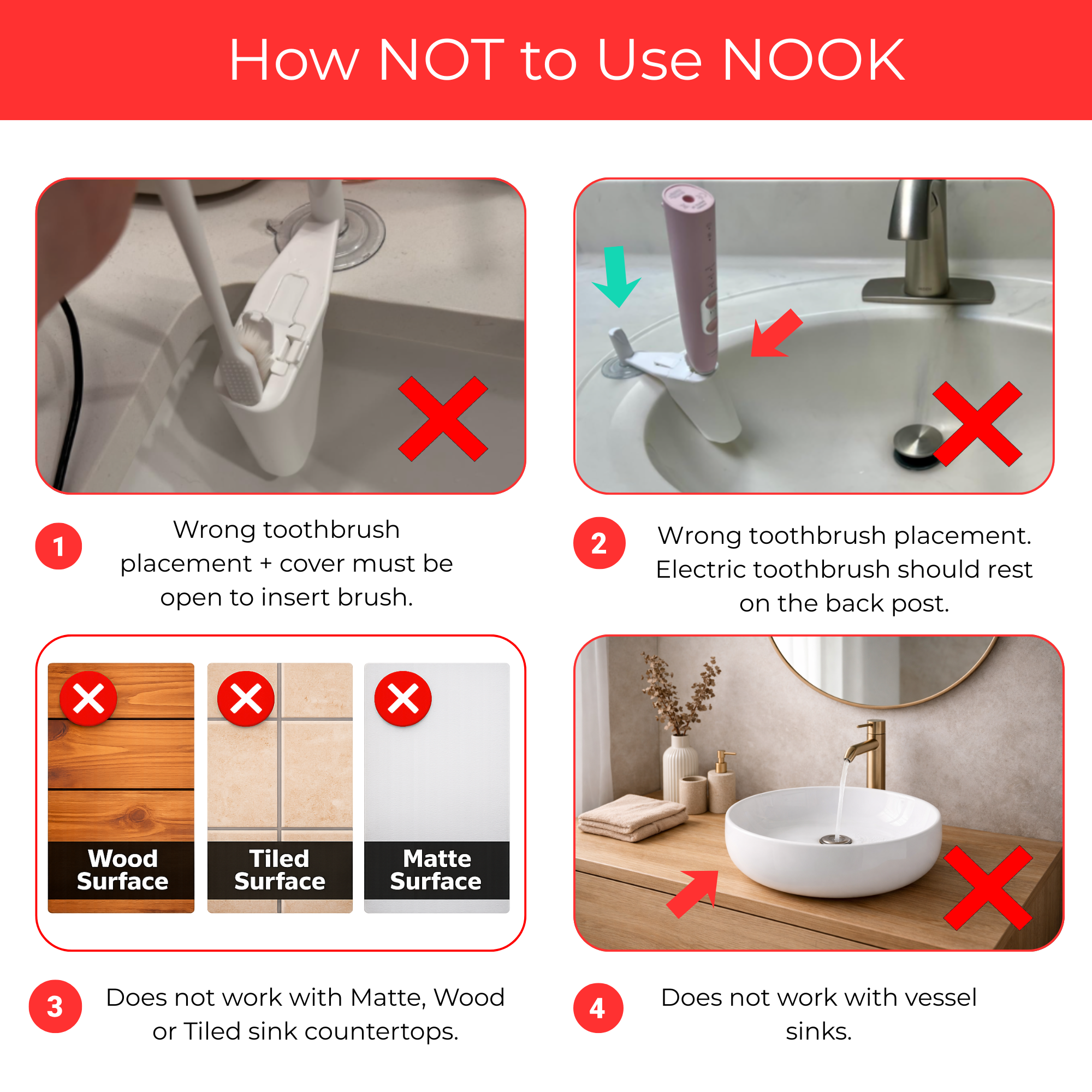 NOOK TOOTHBRUSH HOLDER AMAZON QUICK TIPS #Color_Grey