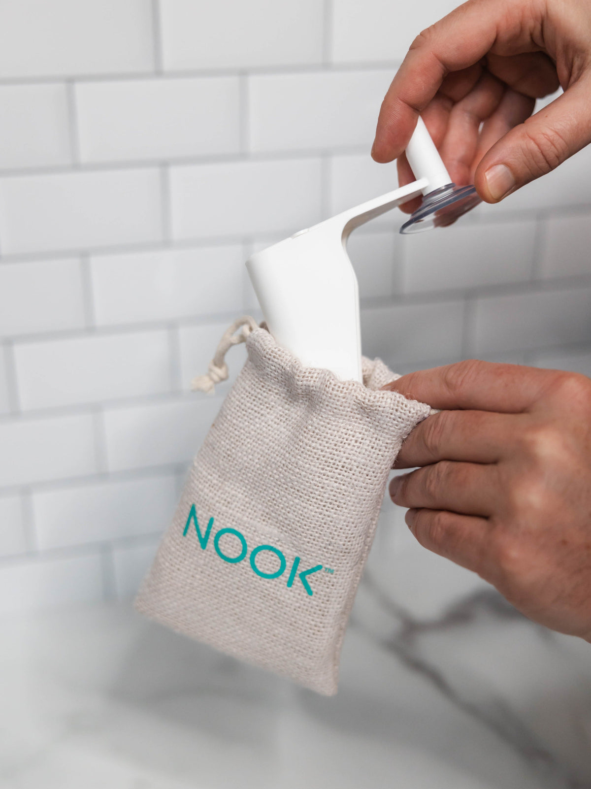 nook toothbrush holder white travel bag #Color_White